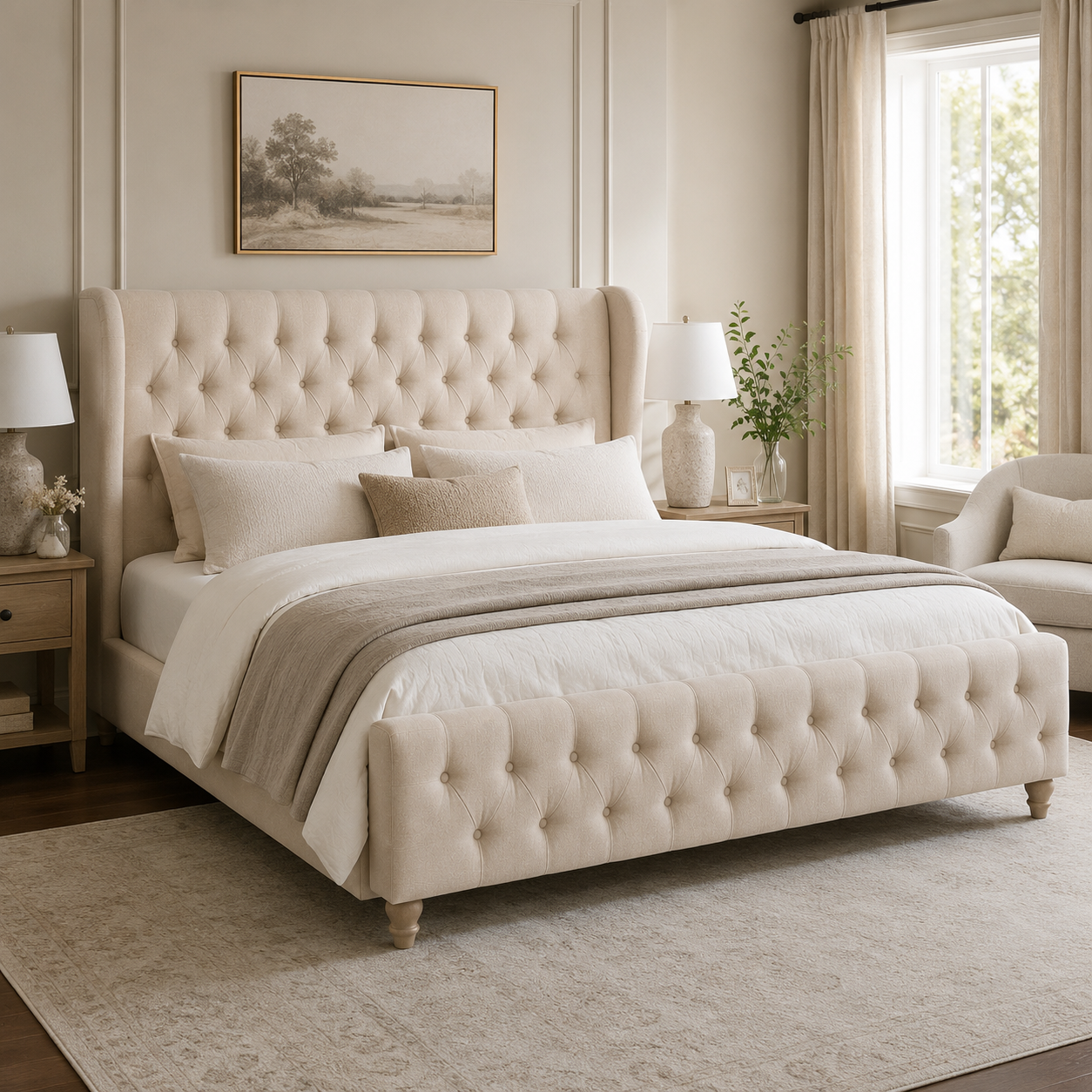 barry classic tufted bed barry classic tufted bed