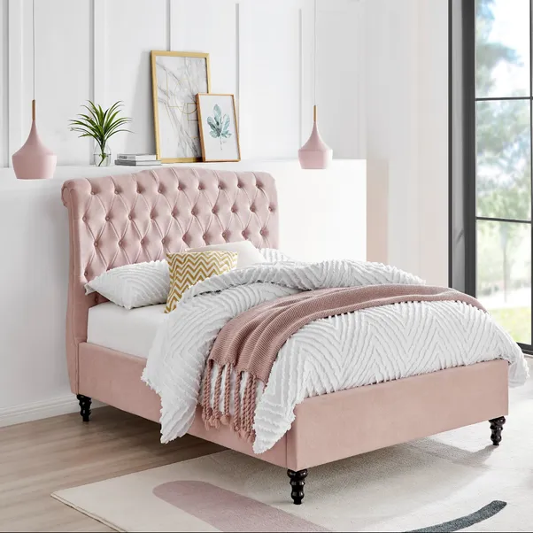 the rosa luxe button tufted velvet bed the rosa luxe button tufted velvet bed