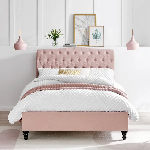 the rosa luxe button tufted velvet bed the rosa luxe button tufted velvet bed