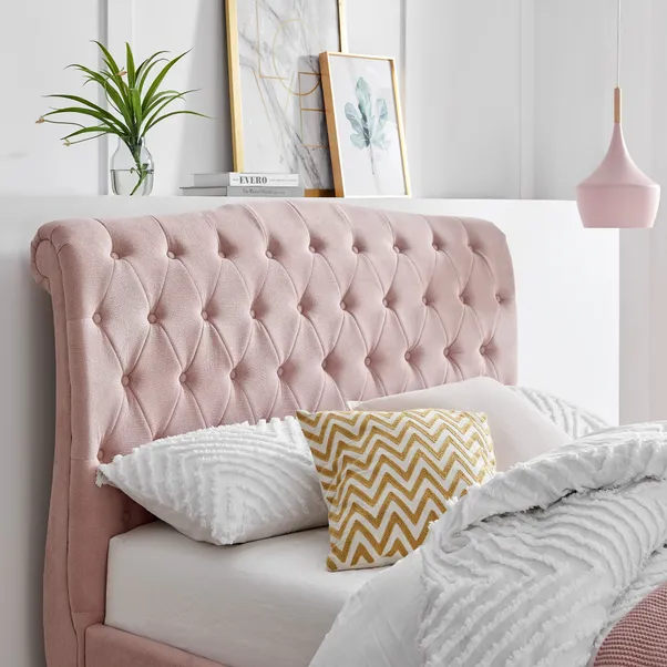 the rosa luxe button tufted velvet bed the rosa luxe button tufted velvet bed