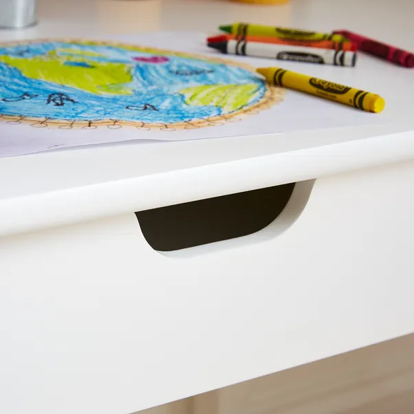 rukn kids finley desk corkboard and chair, white rukn kids finley desk corkboard and chair, white