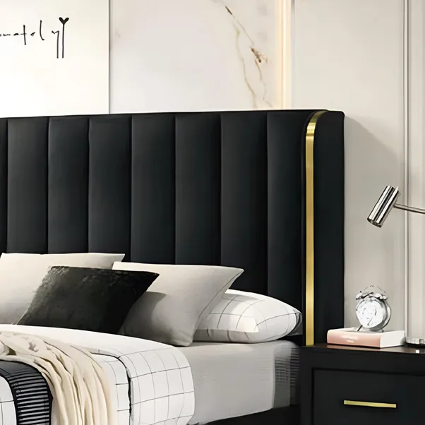 stature gold accent velvet bed stature gold accent velvet bed