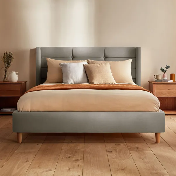 aura squared back velvet bed aura squared back velvet bed