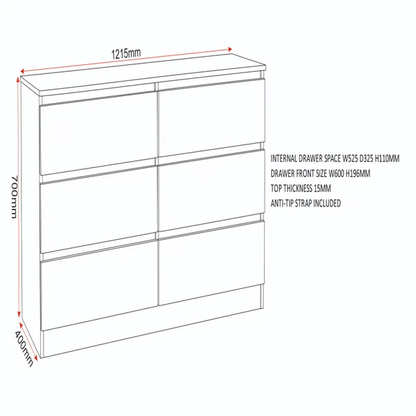 rukn walker 6 drawer chest rukn walker 6 drawer chest