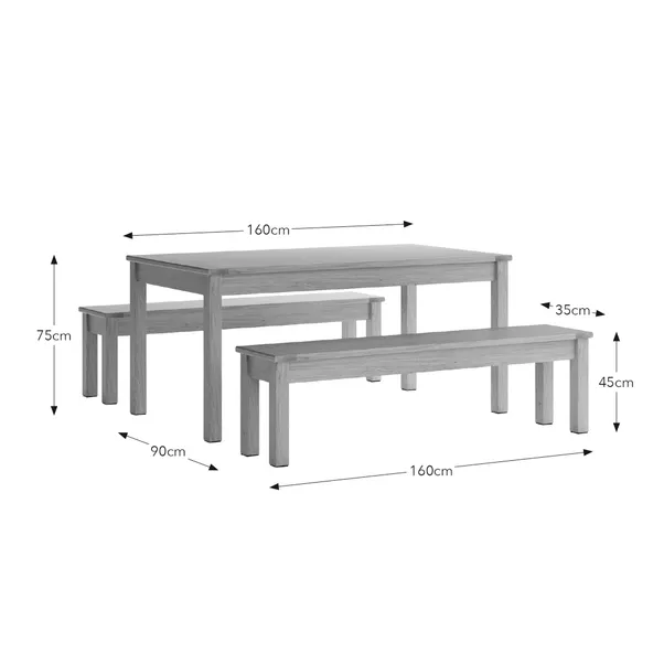 rukn olney 6 seater dining table and bench set rukn olney 6 seater dining table and bench set