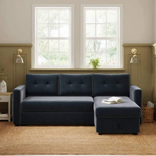 rukn barker velvet trundle corner chaise sofa bed rukn barker velvet trundle corner chaise sofa bed