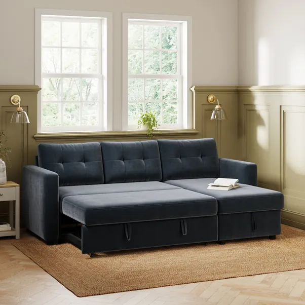 rukn barker velvet trundle corner chaise sofa bed rukn barker velvet trundle corner chaise sofa bed