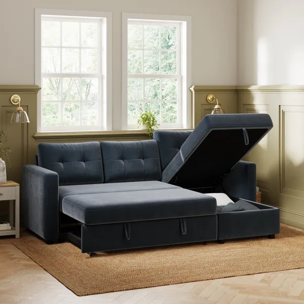 rukn barker velvet trundle corner chaise sofa bed rukn barker velvet trundle corner chaise sofa bed