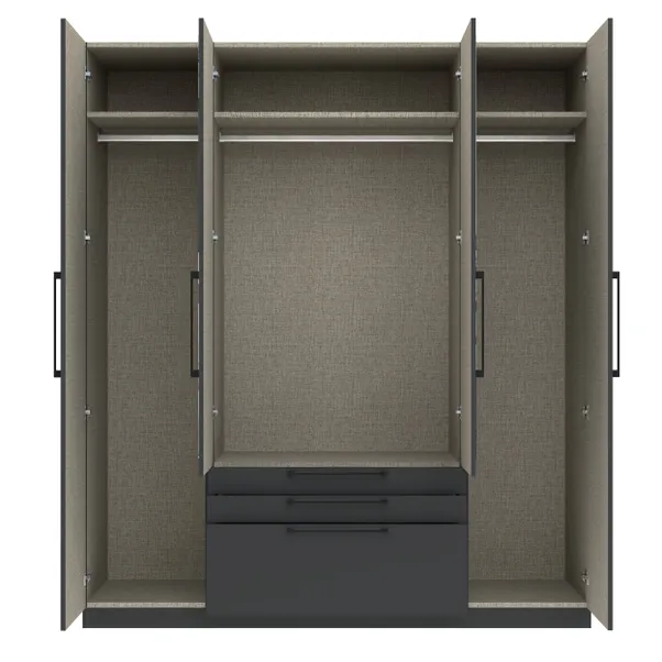 rukn foster 4 door 3 drawer wardrobe rukn foster 4 door 3 drawer wardrobe
