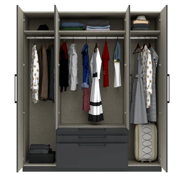 rukn foster 4 door 3 drawer wardrobe rukn foster 4 door 3 drawer wardrobe