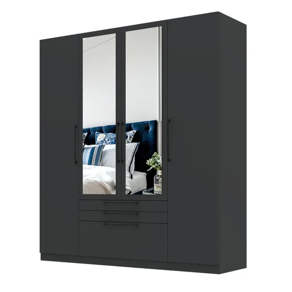 rukn foster 4 door 3 drawer wardrobe rukn foster 4 door 3 drawer wardrobe