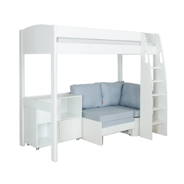 rukn stompa uno high sleeper with corner sofa and cube unit rukn stompa uno high sleeper with corner sofa and cube unit