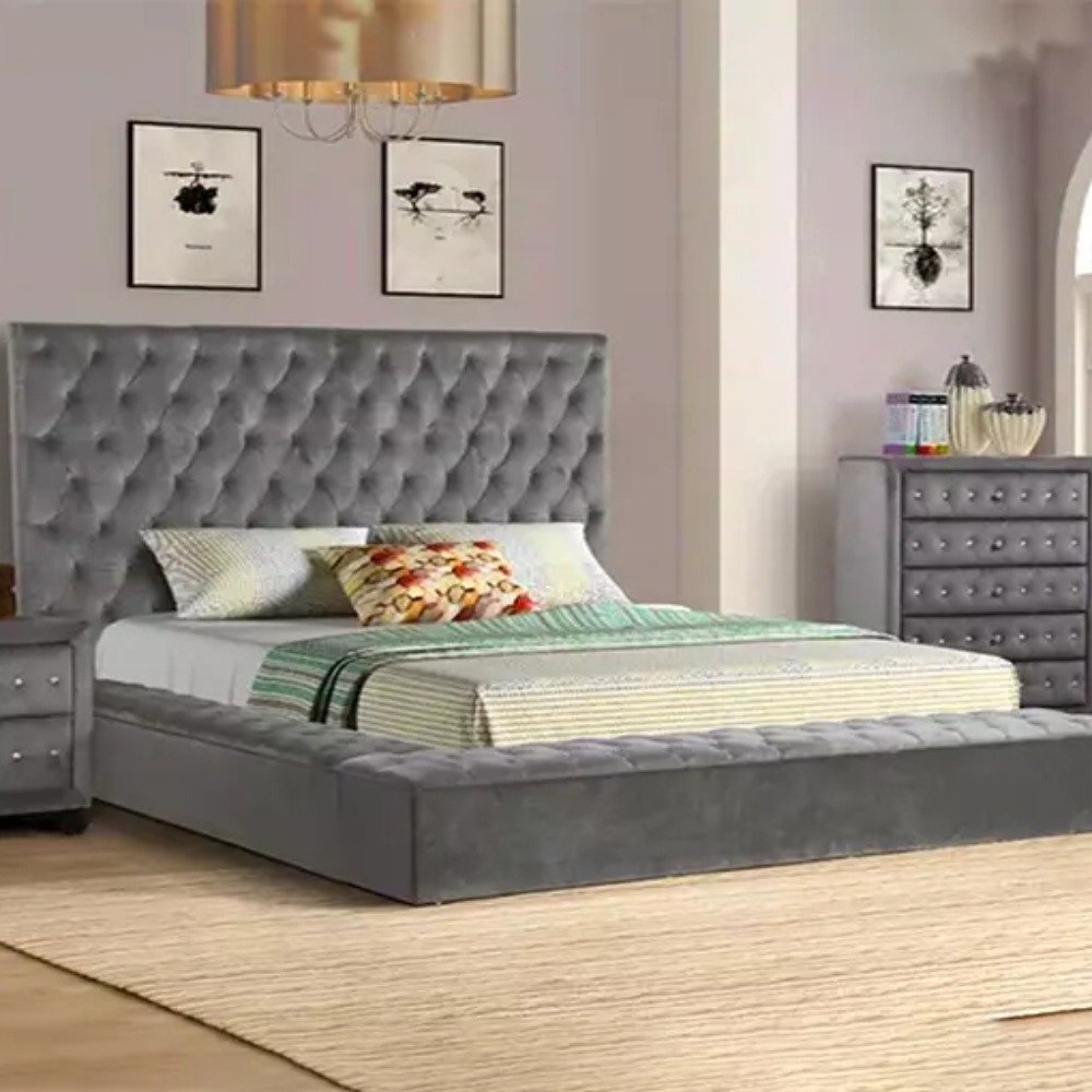 4 piece grey upholstered bedroom set 4 piece grey upholstered bedroom set