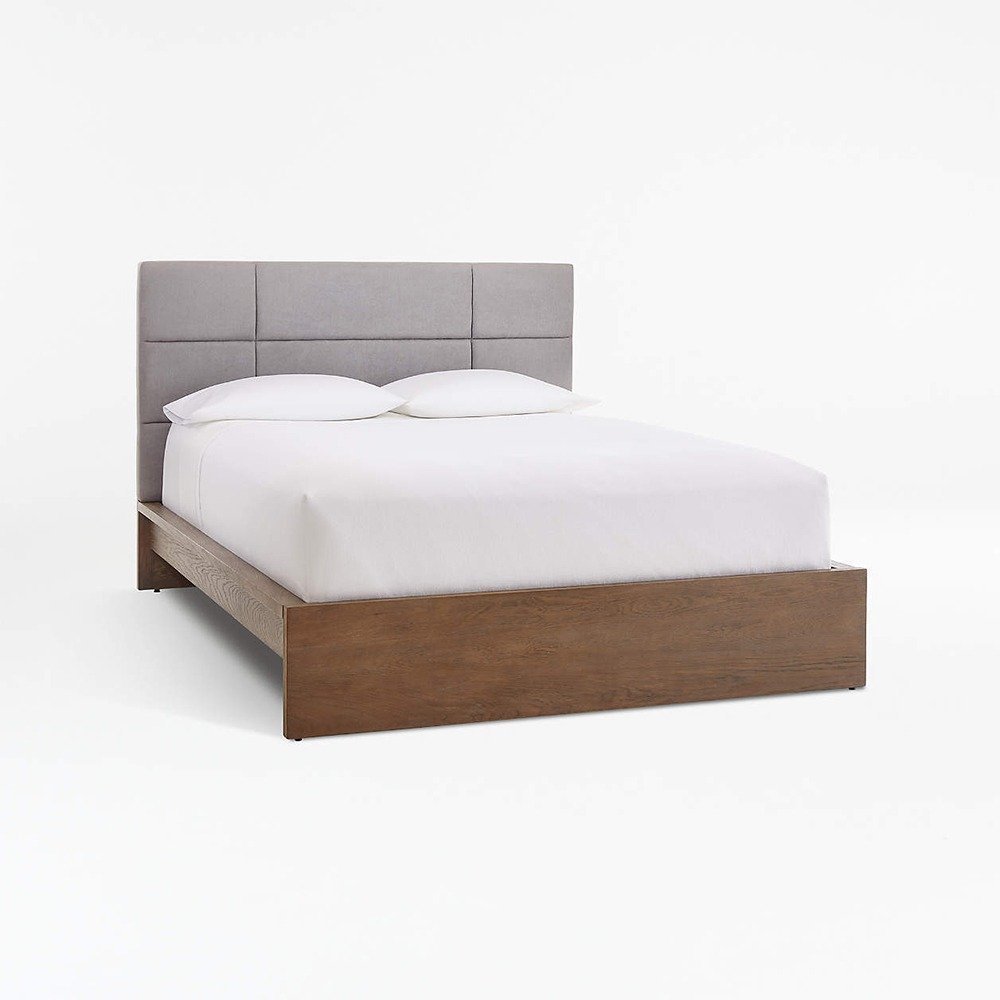 terra wood & upholstered platform bed terra wood & upholstered platform bed
