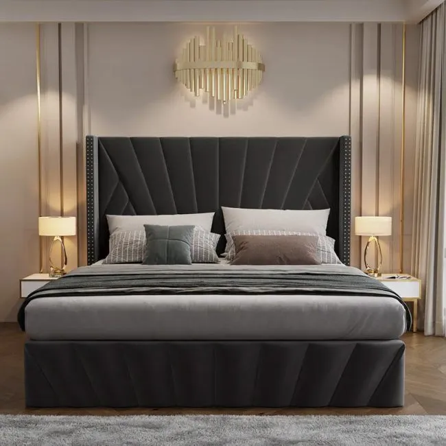 aurora sunburst wingback bed aurora sunburst wingback bed